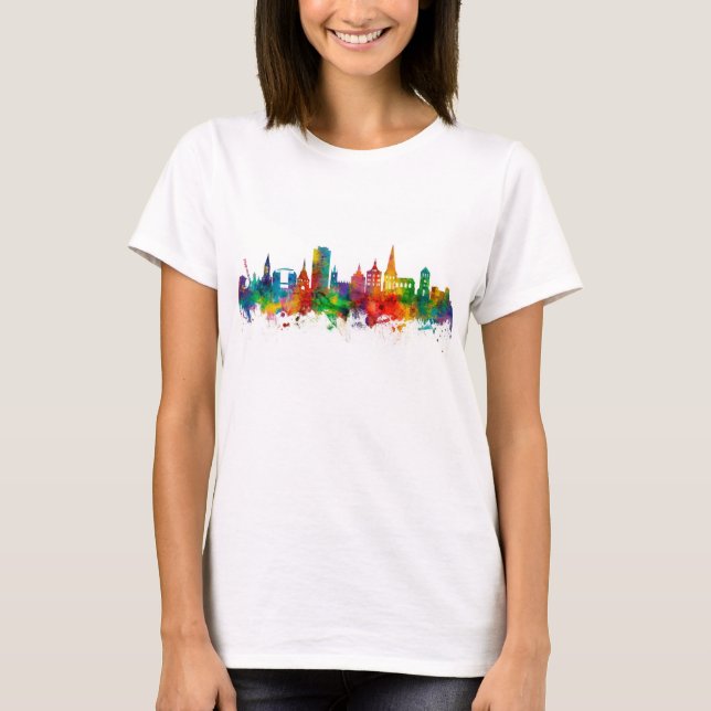 Camiseta Rostock Germany Skyline (Frente)