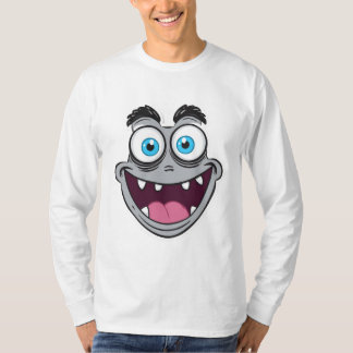 Camiseta RostoDeMonstroDeDesenhoEngraçado