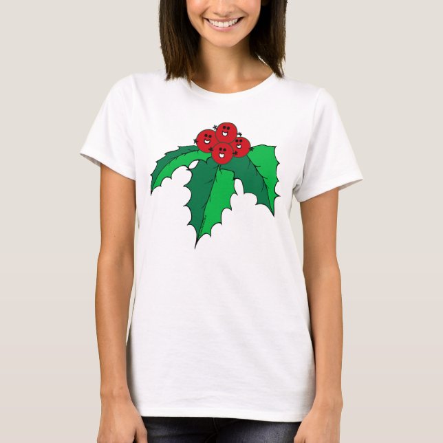Camiseta "Rostos Caros",Feliz Natal Holly, Sweatshirt (Frente)