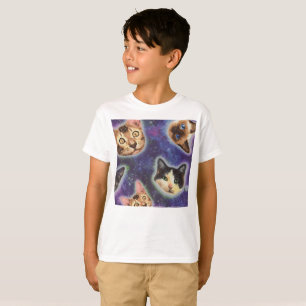Camiseta Rostos de gatos com várias raças e padrões