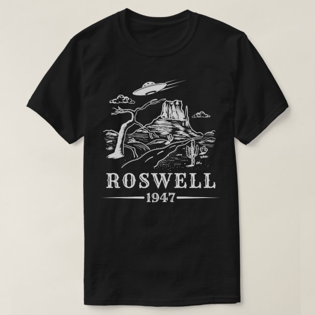 Camiseta Roswell Flying Saucer Crash (Frente do Design)