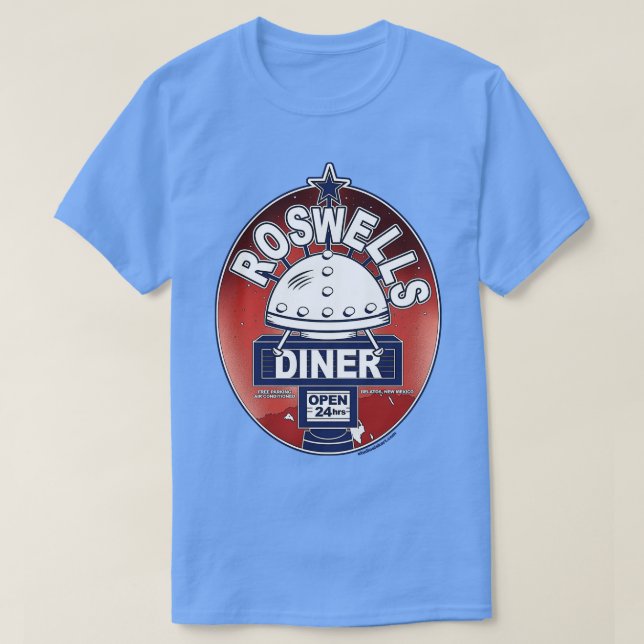 Camiseta Roswells Diner Souvenir Tshirt (Frente do Design)