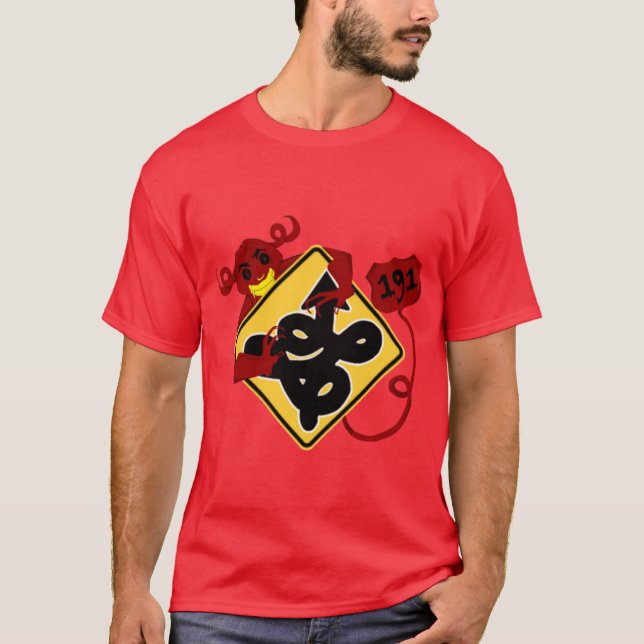 Camiseta Rota 191 dos EUA Devils Highway Oversized (Frente)