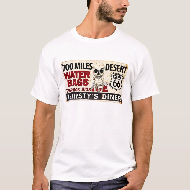 Camiseta Rota 66 - 700 milhas na estrada do deserto (Frente)