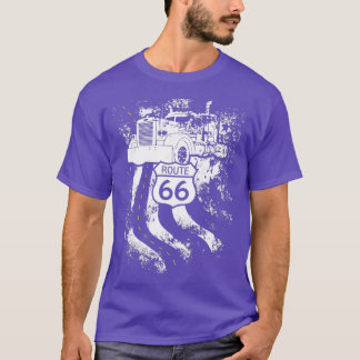 Camiseta Rota 66 Caminhão Grande Sinalizador dos EUA
