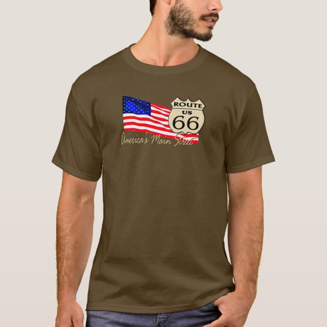 Camiseta Rota 66 - Rua Principal da América (Frente)