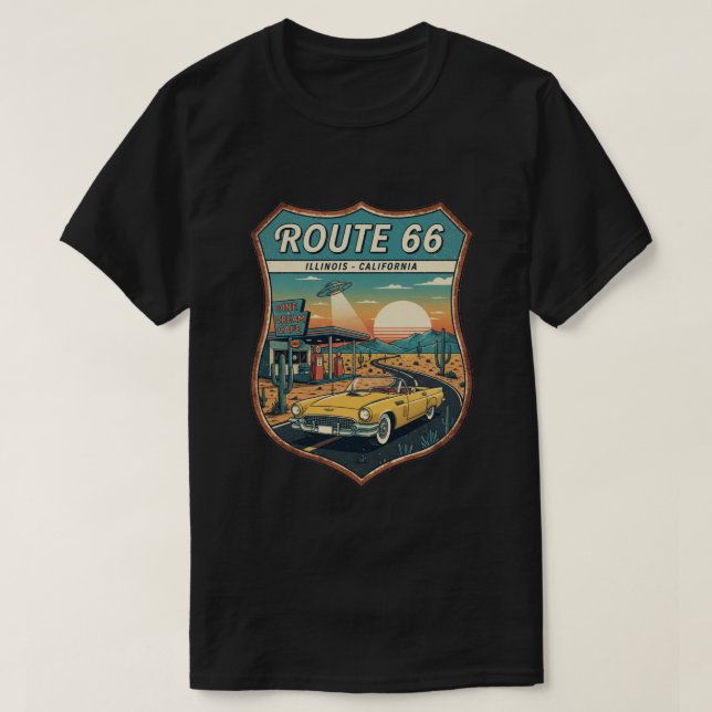 Camiseta Rota 66 Vintage (Frente do Design)