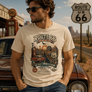 Camiseta Rota 66 Vintage 100º Aniversário