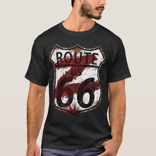 Camiseta ROTA 66 Z amigo vintage (Frente)