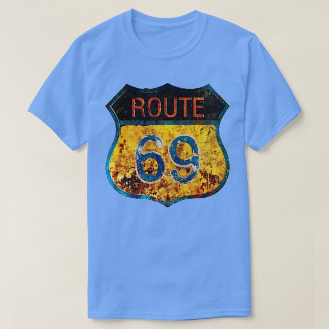 Camiseta Rota 69 caras (Frente do Design)