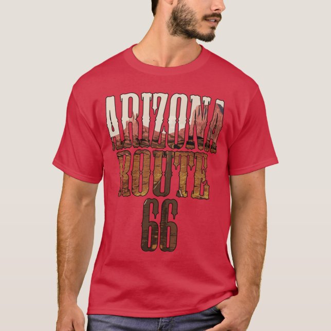 Camiseta Rota Arizona 66 Gráfico (Frente)