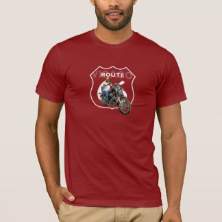 Camiseta Rota clássica 66 da motocicleta do Virago de