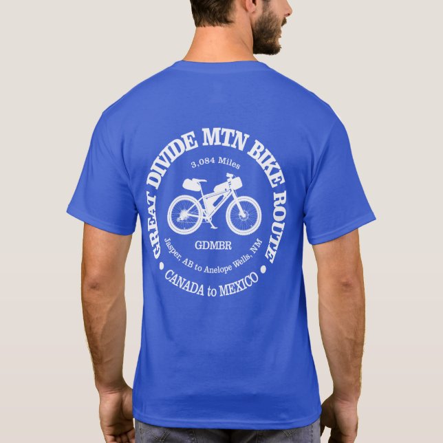 Camiseta Rota de Bicicleta de Montanha de Divisor de excele (Verso)