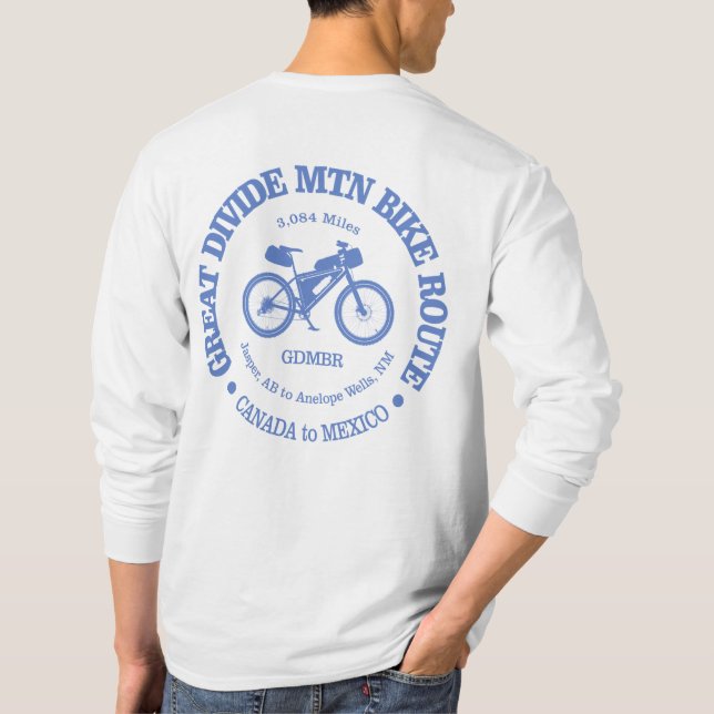 Camiseta Rota de Bicicleta de Montanha de Divisor de excele (Verso)
