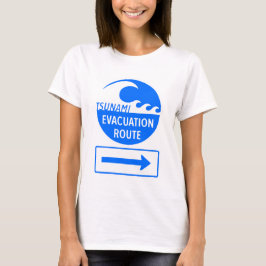 Camiseta Rota de Evacuação de Tsunami
