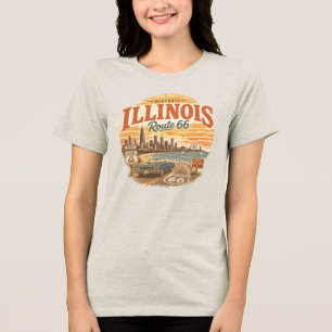 Camiseta Rota Histórica 66 de Illinois Vintage