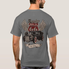 Camiseta Rota lendária 66 Hot Rod Pair da Velha Escola