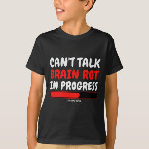 Camiseta Rotação Cerebral Para Crianças Brainrot P