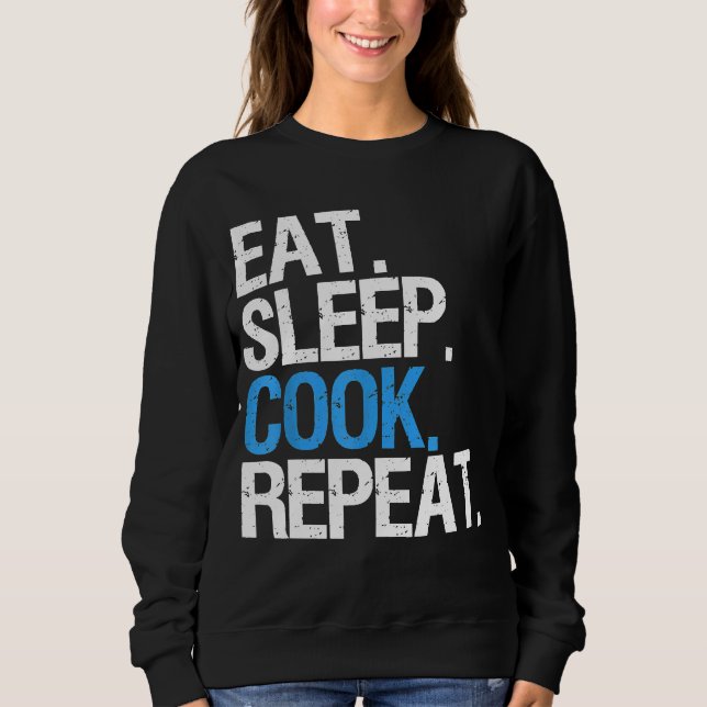 Camiseta Rotação da vida dos chefs Coma o cozinheiro do son (Frente)
