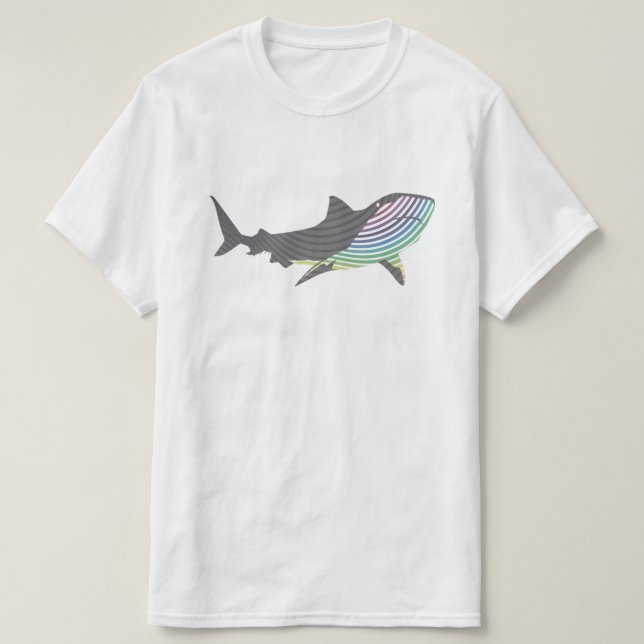 Camiseta Rotação do Shark Colorido (Frente do Design)