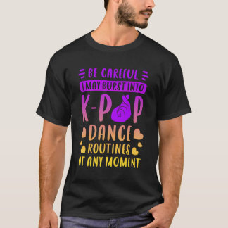 Camiseta Rotas De Dança Do K-Pop Dizendo Engraçado Para Ven