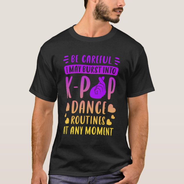 Camiseta Rotas De Dança Do K-Pop Dizendo Engraçado Para Ven (Frente)