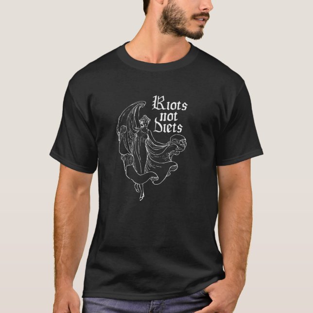 Camiseta Rotas não dietas - Design feminista medieval (Frente)