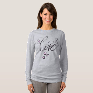 Camiseta Roteiro de Amor Coração & Sol Longo Gráfico Femi