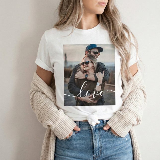 Camiseta Roteiro de Amor para Foto de Engajamento de Casal (Criador carregado)