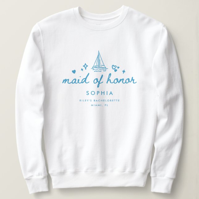 Camiseta Roteiro de Dama de Honra Elegante Despedida de Sol (Frente do Design)