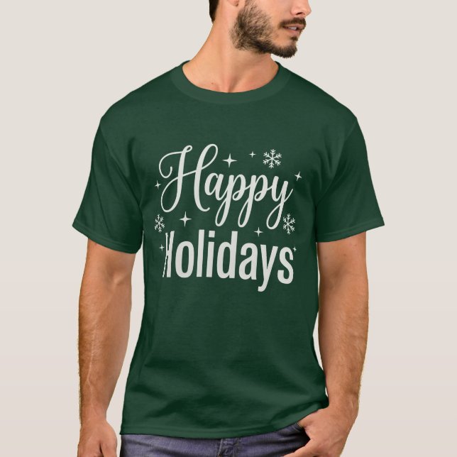 Camiseta Roteiro de Férias Felizes Floco de Neve (Frente)