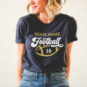Camiseta Roteiro de Futebol Personalizado da Equipe Dourado