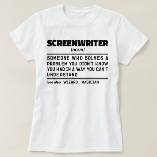Camiseta Roteiro de Tela Nova Definição Escrevendo Engraçad