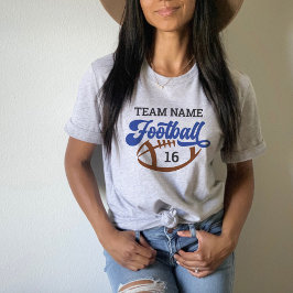Camiseta Roteiro de Time de Futebol Personalizado Azul Cinz