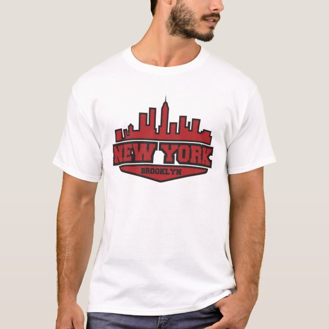 Camiseta Roteiro do estilo do bloco de Brooklyn New York | (Frente)