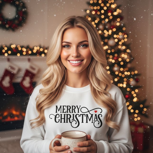 Camiseta Roteiro Elegante de Natal Feliz  (Criador carregado)