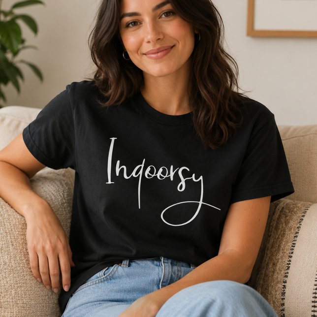 Camiseta Roteiro Engraçado para quem gosta de ficar em Casa (Criador carregado)