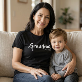 Camiseta Roteiro Preto Branco Avó Estabelecida