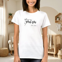 Camiseta Roteiro Preto Estabelecido Mãe Arco Fofo