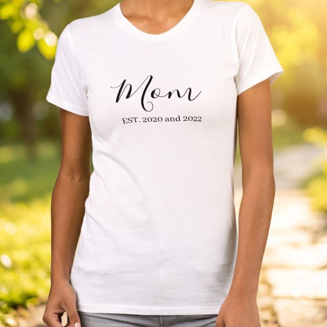 Camiseta Roteiro Preto Estabelecido Mamãe (Criador carregado)