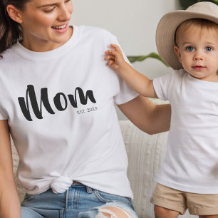 Camiseta Roteiro Preto Estabelecido Mamãe