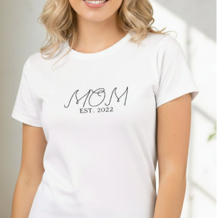 Camiseta Roteiro Preto MOM Estabelecido 20XX 