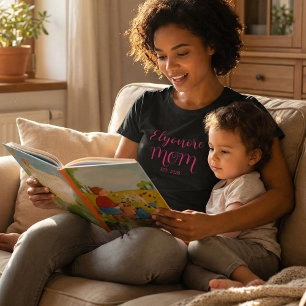 Camiseta Roteiro Rosa Nome Personalizado Mãe Estabelecida