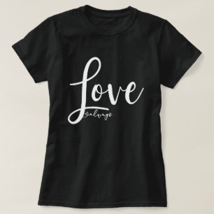 Camiseta Roteiro sempre elegante da escrita do amor