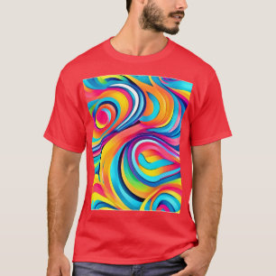 Camiseta Roteiros vibrantes de Abstrato de cor