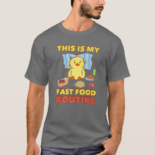 Camiseta Rotina de Comida Rápida - Anime Kawaii Cute - Chi