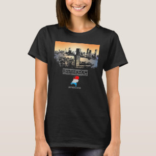 Camiseta rotterdam países baixos Vacinação Skyline Souvenir