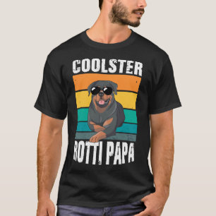 Camiseta Rotti Pai Quatro Cachorros com Pernas Rottweiler