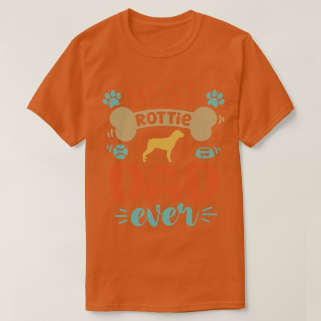Camiseta Rottie Dog Pai (Frente do Design)