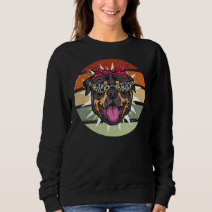 Camiseta Rottie Mãe Rockabilly Rottweiler Cão Vintage Retro